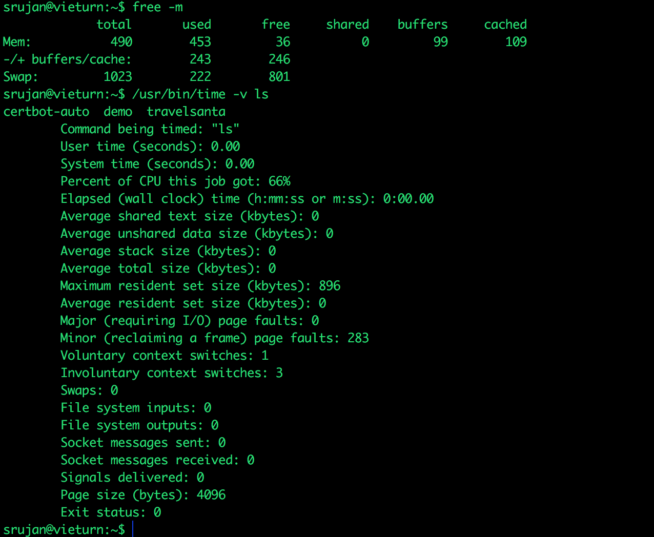 linux monitor ram usage